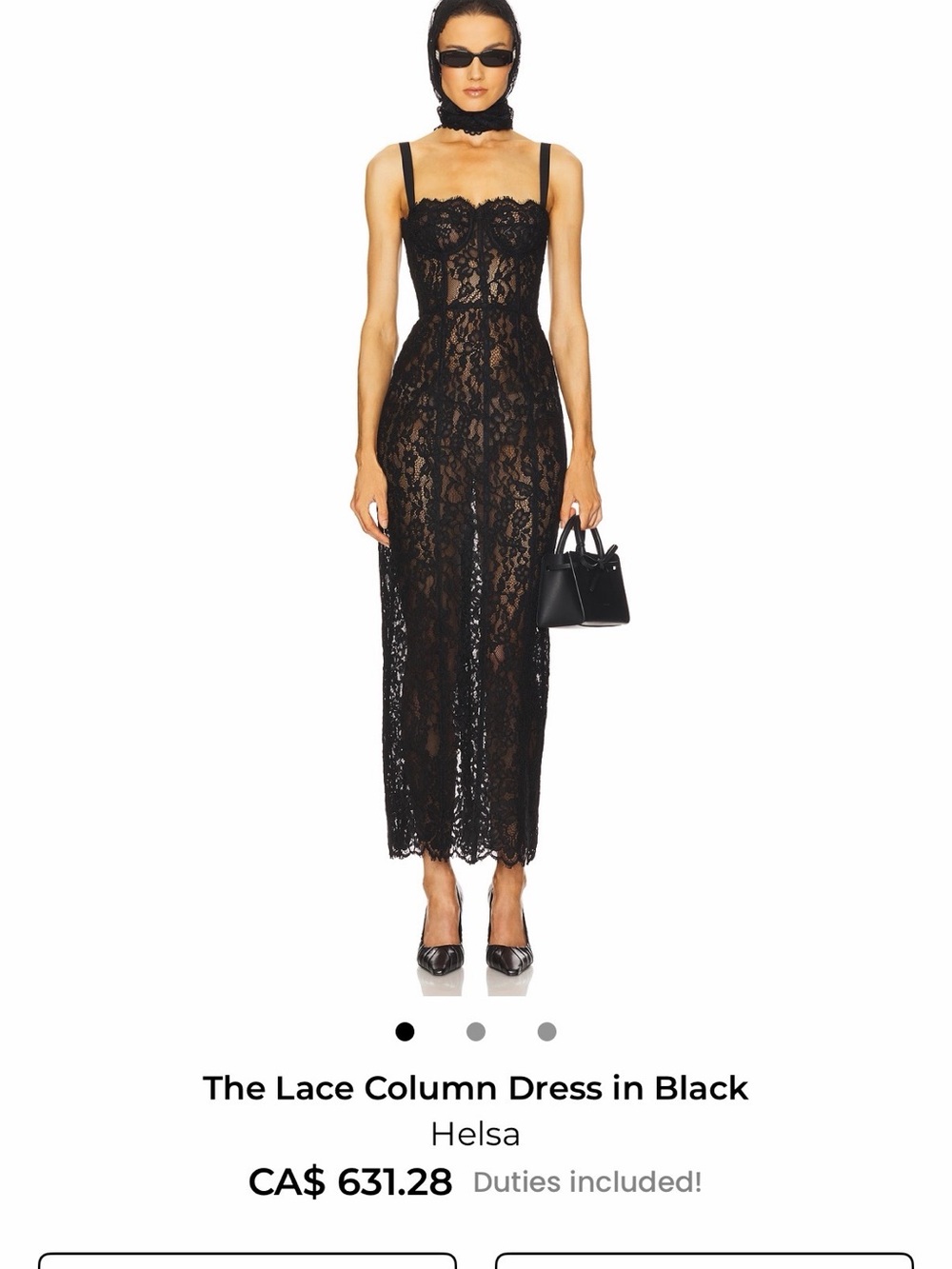 Helsa Lace Column Dress